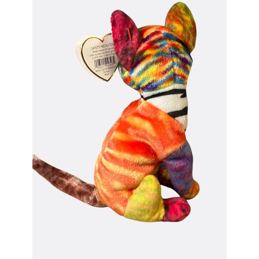 Ty Beanie Baby Kaleidoscope Tie-Dye Plush Cat Stuffed Animal 2000 Collectible 8 - Picture 8 of 13